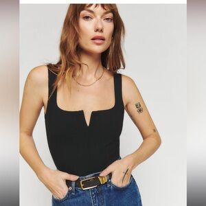 REFORMATION Ossie Tank Black Medium EXCELLENT Condition